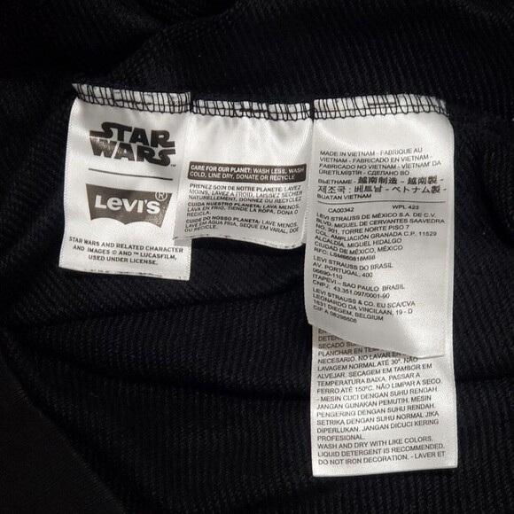 Star Wars Y2K Hoodie Black Size L Sweatshirt Pullover Darth Vader Goth Grunge - Picture 11 of 12